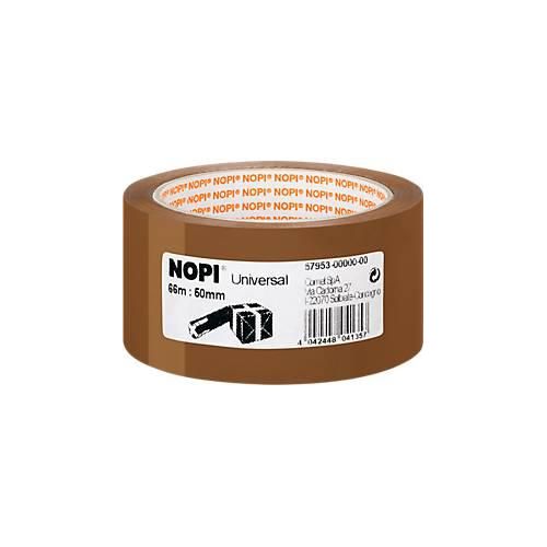 Nopi® Packband Universal 4040, L 66 m x B 50 mm, braun, 6 Rollen