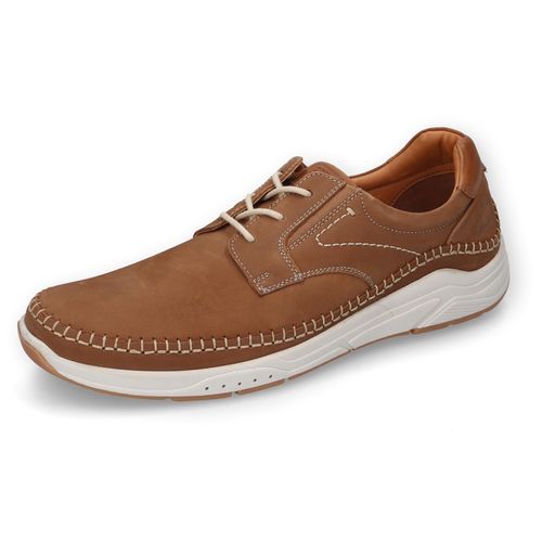 Schnürschuh CAMEL ACTIVE, Herren, Gr. 41, braun (cognac), Nubukleder, klassisch, Schuhe, Mokassin, Freizeitschuh, Trachtenschuh mit Lederfutter