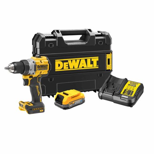 DeWALT Akku-Bohrschrauber Akkuschrauber DCD800E1T-QW 18V + Powerstack Akku 1,7Ah