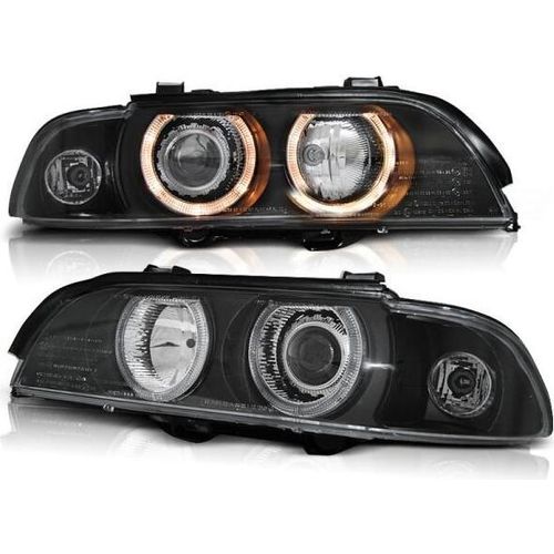Xenon Upgrade Design Angel Eyes Scheinwerfer für BMW 5er E39 95-00 schwarz