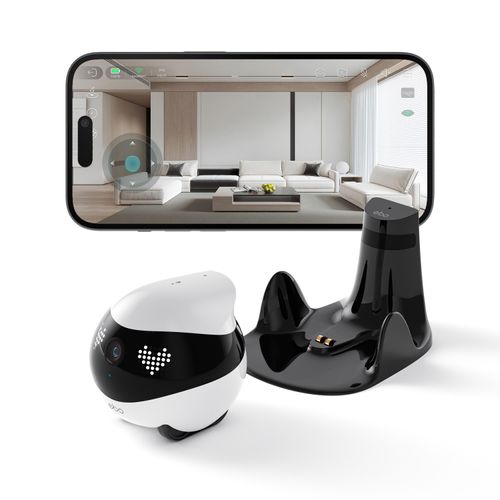 Smart Home Kamera EBO Air 2: Mobiler KI‑Begleiterroboter mit HD‑Video, Haustier‑Interaktion & Auto‑Tracking