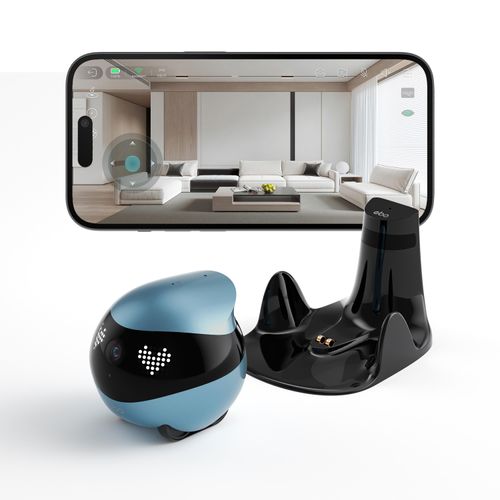 Smart Home Kamera EBO Air 2: Mobiler KI‑Begleiterroboter mit HD‑Video, Haustier‑Interaktion & Auto‑Tracking