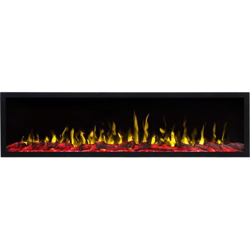 Elektrokamin AFLAMO Pride S92 - Ultra-realistische Flammenoptik - Zur Wandmontage oder zum Einbauen - 92x42x13 cm - Dekorativer LED-Elektrokamin ohne Heizfunktion