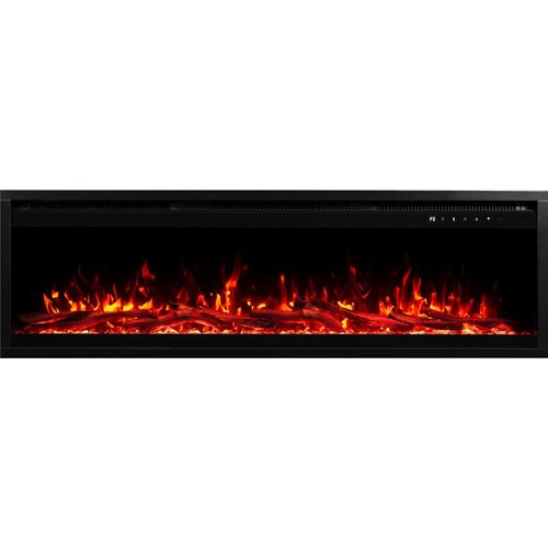 Elektrokamin AFLAMO Royal PRO 160 - Ultra-realistische Flammenoptik - Zur Wandmontage oder zum Einbauen - 160x38x16 cm - Dekorativer LED-Elektrokamin mit Heizfunktion 750/1500 W
