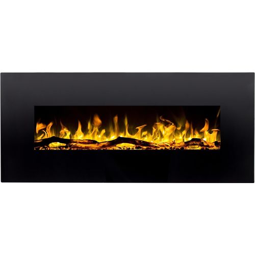 Elektrokamin AFLAMO Albion 36 NH - Ultra-realistische Flammenoptik - Zur Wandmontage oder zum Einbauen - 90x42x14 cm - Dekorativer LED-Elektrokamin ohne Heizfunktion