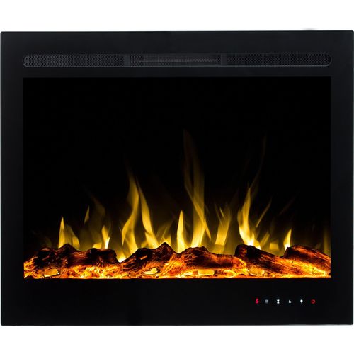 Elektrokamin AFLAMO Majestic 39 - Ultra-realistische Flammenoptik - Zur Wandmontage oder zum Einbauen - 77x63x14 cm - Dekorativer LED-Elektrokamin mit Heizfunktion 750/1500 W