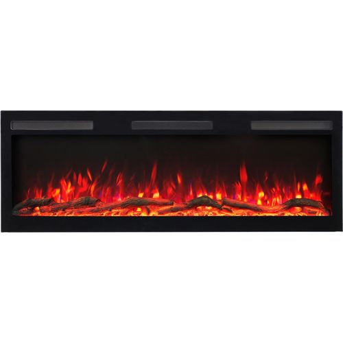 Elektrokamin AFLAMO Majestic 183 PRO - Ultra-realistische Flammenoptik - Zur Wandmontage oder zum Einbauen - 183x45x13 cm - Dekorativer LED-Elektrokamin mit Heizfunktion 750/1500 W