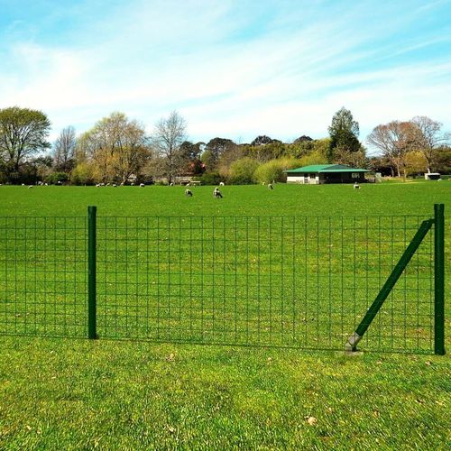 vidaXL Drahtzaun Stahl 10x1,5 m Grün