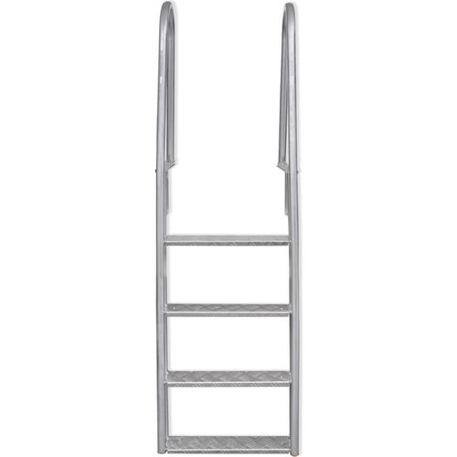 vidaXL Steg-/Poolleiter 4-stufig Aluminium 167 cm