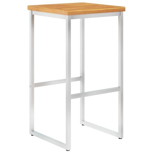 vidaXL Barhocker 4 Stk. Massivholz Akazie und Edelstahl