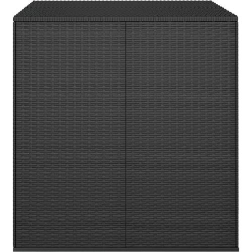 vidaXL Garten-Kissenbox PE Rattan 100x97,5x104 cm Schwarz