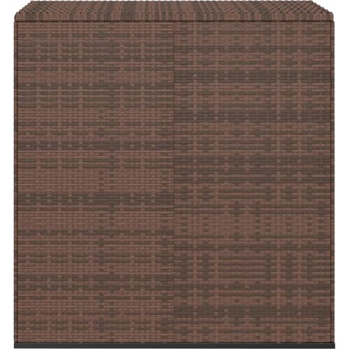 vidaXL Garten-Kissenbox PE Rattan 100x49x103,5 cm Braun
