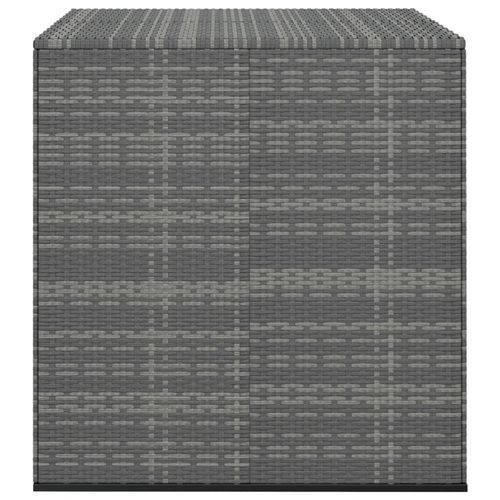 vidaXL Garten-Kissenbox PE Rattan 100x97,5x104 cm Grau