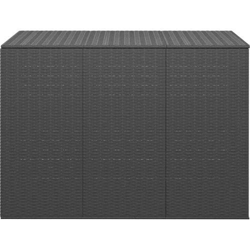 vidaXL Garten-Kissenbox PE Rattan 145x100x103 cm Schwarz
