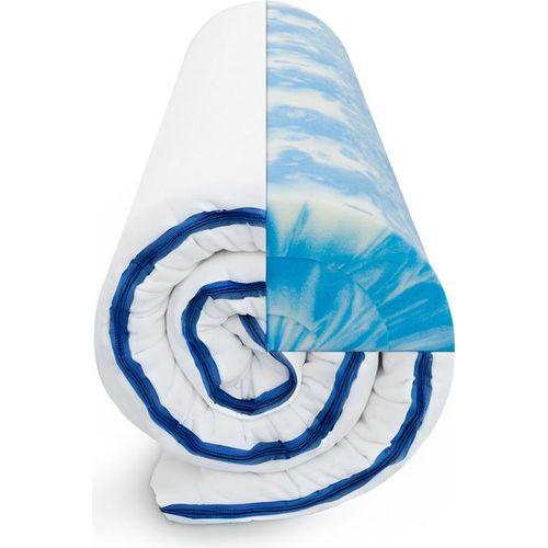 Gel-Topper CoolRelax, Matratzenauflage 200x200, vegane Matratzentopper aus Gelschaum, Höhe ca. 8 cm, Premium Materialien Germany