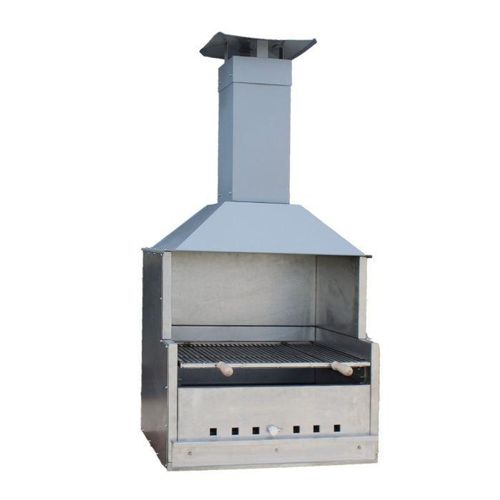 Holzkohlegrill mit Haube L 77 X T 57,5 Aluminiumblech