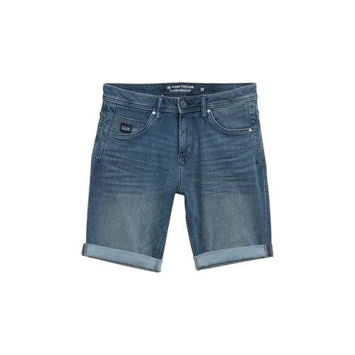 TOM TAILOR Herren TTJOSH REGULAR Jeans Shorts mit Stretch, blau, Uni, Gr. 31