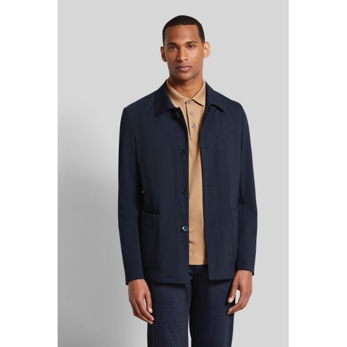 Sakko BUGATTI, Herren, Gr. 56, blau (marine), 48% Polyamid, 43% Viskose, 9% Elasthan, casual, normal, Langarm Manschette, Sakkos, aus edlem Jersey