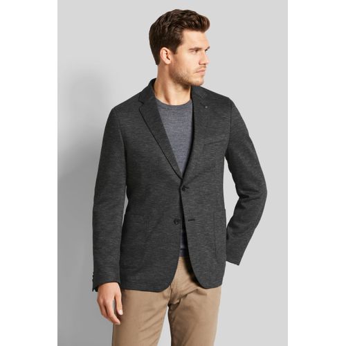 Sakko BUGATTI, Herren, Gr. 54, grau (dunkelgrau), 56% Viskose, 42% Polyester, 2% Elasthan, Fischgratmuster, casual, normal, Langarm Manschette, Sakkos, mit Fischgratmusterung