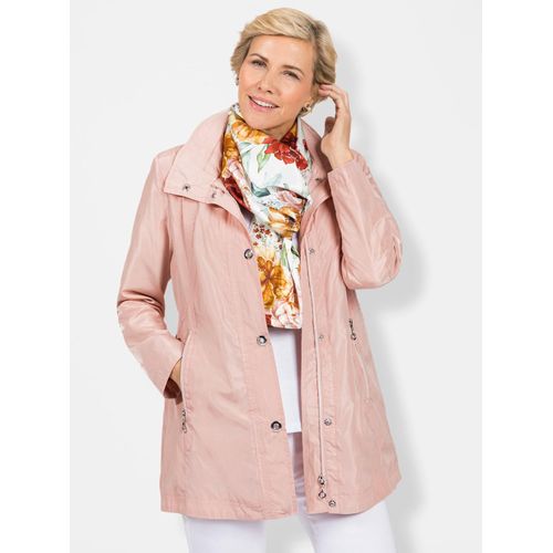 Langjacke CLASSIC BASICS, Damen, Gr. 19, beige (puder), 100% Polyester, Schal:100% Polyester, unifarben, Langarm, Jacken