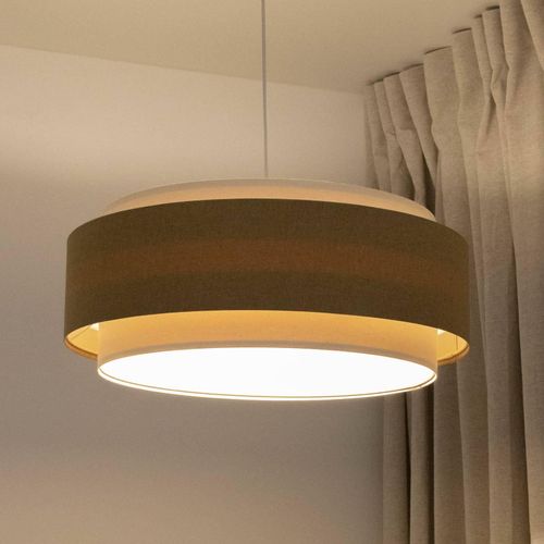 Hängeleuchte Boho Elegant, braun/beige/creme, Ø 60cm, Textil