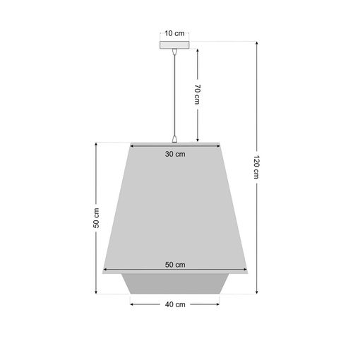 Hängeleuchte Sensei doblo, creme/grün, Ø 50 cm, Textil