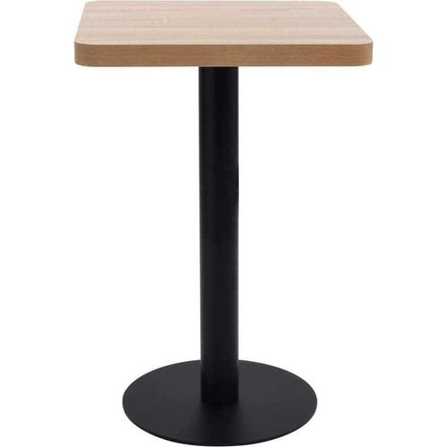 vidaXL Bistrotisch Hellbraun 50x50 cm MDF
