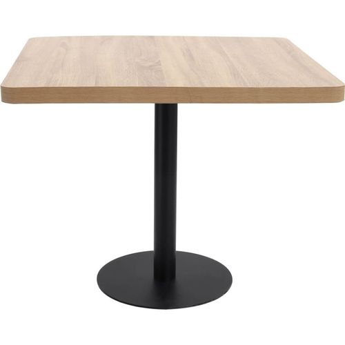 vidaXL Bistrotisch Hellbraun 80x80 cm MDF