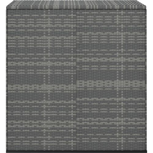 vidaXL Garten-Kissenbox PE Rattan 100x49x103,5 cm Grau