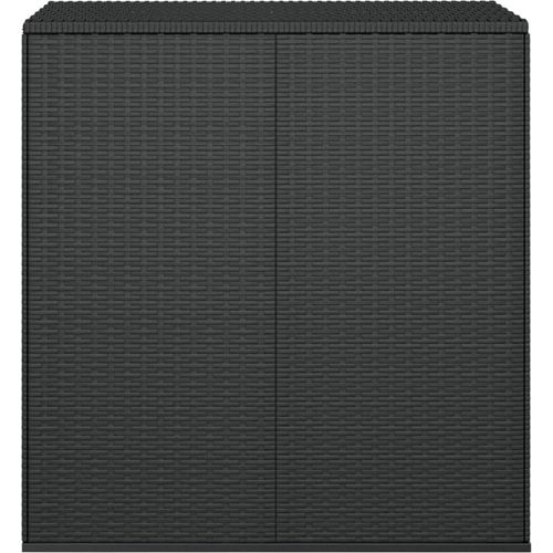 vidaXL Garten-Kissenbox PE Rattan 100x49x103,5 cm Schwarz