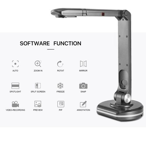 JOYUSING V500S USB 2-in-1 Dokumentenkamera & Buchscanner Webcam mit Autofokus 8 Megapixel High-Definition Max. A3-Scangröße LED-Licht Kompatibel mit Mac Windows Chrome für Live-Demo Lehrer Online-Unterricht Fernstudium Web-Konferenz