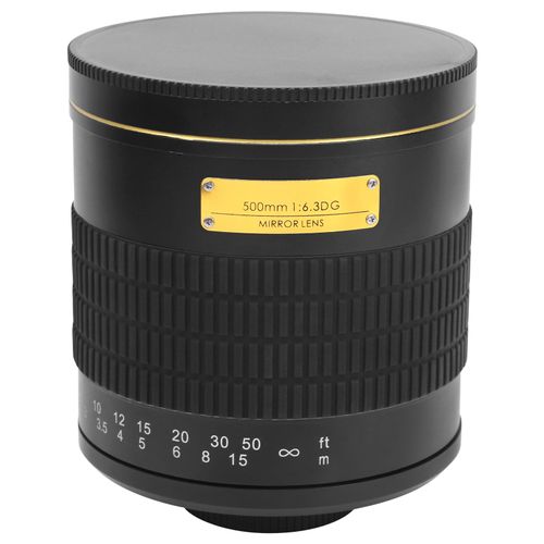 Tele-Spiegelobjektiv,Tele-Prime-Objektiv,500mm Tele-Spiegelobjektiv,500mm F6.3 Tele-Objektiv,Kamera-Spiegel-Objektiv mit manuellem Fokus,Tele-Objektiv für Canon EF-Mount-Kamera