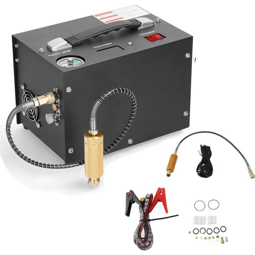 Luftkompressorpumpe 30MPA Hochdruck Tragbare Hocheffiziente Autoaufblaspumpe mit eingebautem Transformator