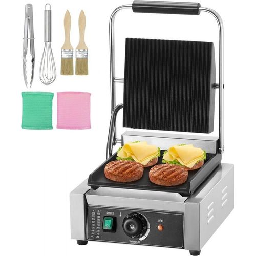 Panini-Grill Kontaktgrill - 23x23 cm - Sandwichmaker Kommerziell - Hochwertiger Fleisch- und Gemüsegrill - Ideal für Restaurants und Cafés