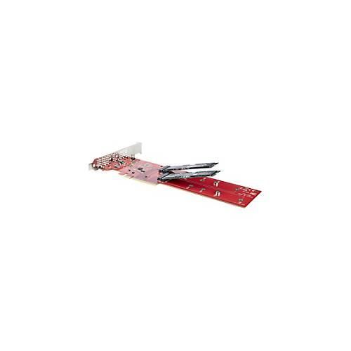 StarTech.com Dual M 2 PCIe AdapterKarte, PCIe x8/ x16 auf Dual AHCI oder NVMe M.2 SSDs, PCI Express 4.0, 7,8GB/s pro Laufwerk, Bifurkation Erforderlich - Windows/Linux Kompatibel (DUAL-M2-PCIE-CARD-B) - Schnittstellenadapter - M.2 - Erweiterungssc...