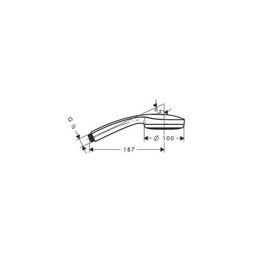 hansgrohe Croma 100 Handbrause 1jet 16l/min, Chrom 28580000