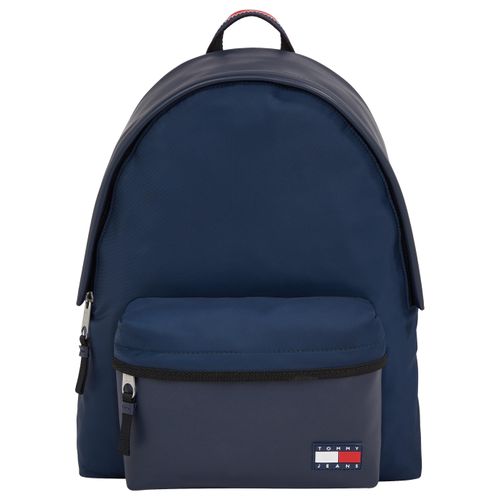 Rucksack TOMMY JEANS "Men TJM ELITE BACKPACK Backpacks", Gr. B/H/T: 31cm x 39cm x 13cm, blau (schwarz night navy), Polyester, Rucksäcke