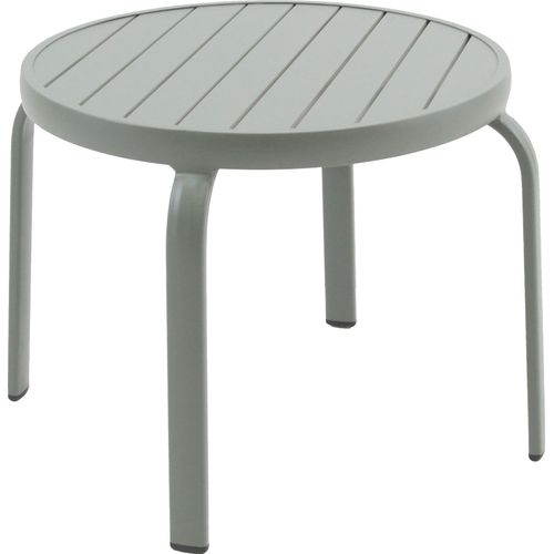 Beistelltisch BEST "Phil", grau – grün, B:50cm H:43cm T:100cm, Aluminium, Tische, Beistelltisch