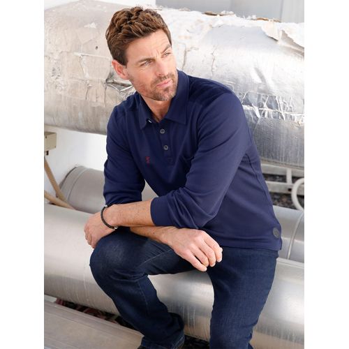 Sweatshirt MARCO DONATI, Herren, Gr. 48/50, blau (marine), 100% Baumwolle, unifarben, Langarm, Sweatshirts