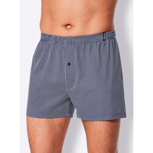 Boxershorts KINGS CLUB, Herren, Gr. 7, blau (marine, bedruckt), 100% Baumwolle, Unterhosen