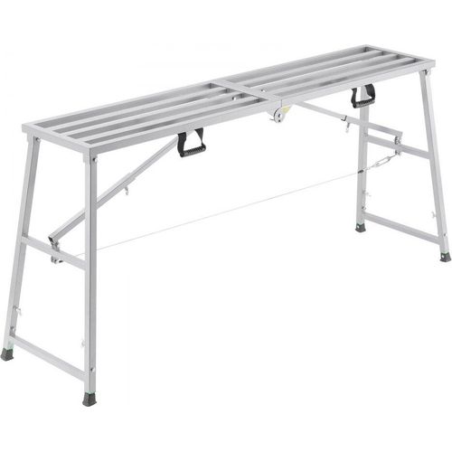 Arbeitsplattform Arbeitsbühne Trittbank Trittleiter bis 400 kg - Höhenverstellbar 900-1500 mm - Stabil und Sicher - Für Profis und Heimwerker