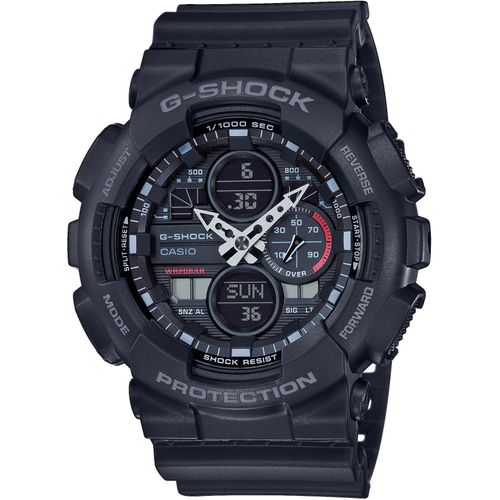 Chronograph CASIO G-SHOCK, schwarz (schwarz, rot), Armbanduhren, Herren, Quarzuhr,Armbanduhr,Herrenuhr,digital, bis 20 bar wasserd.Resinarmband