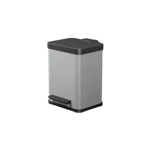 Hailo Öko duo Plus M Tret-Abfalltrenner 2x9 l | Hellgrau