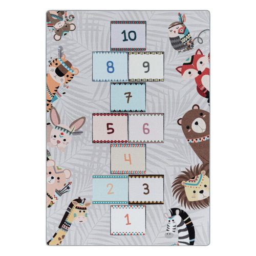 Xxxl Spielteppich Play 2903 grau , Grau , Textil , rechteckig , 80x120 cm , Oeko-Tex® Standard 100 , für Fußbodenheizung geeignet, schmutzabweisend,