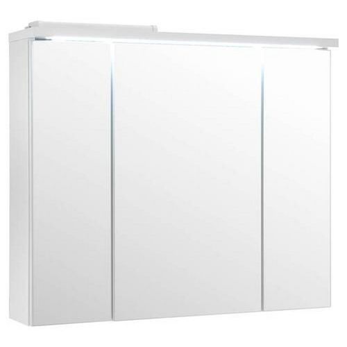 Livetastic Spiegelschrank , Weiß , Glas , 3 Fächer , 80x69x20 cm , Made in EU , Badezimmer, Badezimmerspiegel, Spiegelschränke