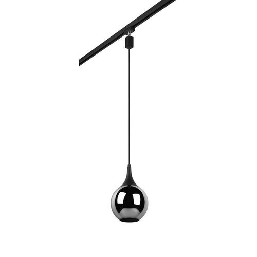 Trio Leuchten Schienensystem-Hängeleuchte Duoline Lumina , Schwarz, Chrom , Glas , 180 cm , Lampen & Leuchten, Leuchtenserien