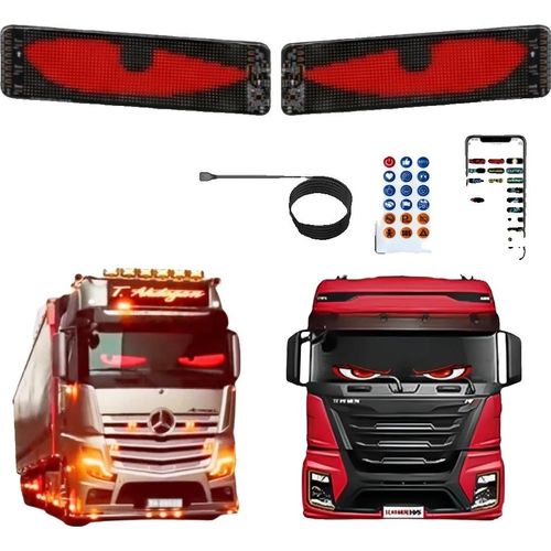 Animierte Teufelsaugen-Autodisplays, programmierbare LED-Schilder, flexible Installation, auffälliges Design