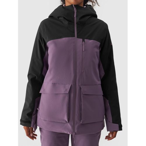 Skijacke 4F, Damen, Gr. M, lila, Web, Obermaterial: 100% Polyester. Futter: 100% Polyester. Wattierung: 100% Polyester, colorblocking, sportlich, hoch geschlossener Ausschnitt, Langarm eingesetzt,verstellbar eingefasste Kante mit Klettverschluss, Jacken