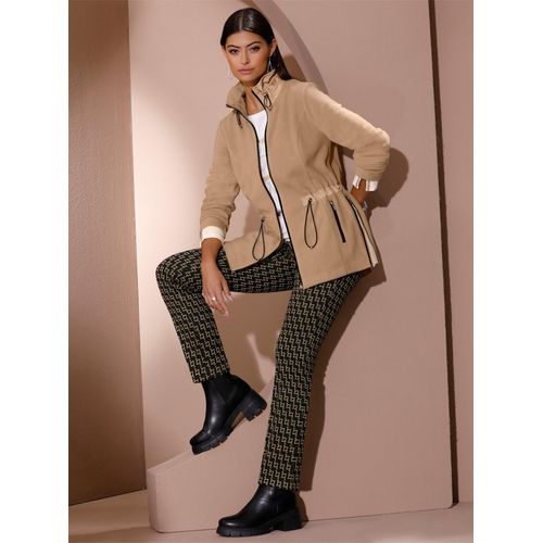 Fleecejacke CREATION L, Damen, Gr. 38, braun (camel), 100% Polyester, unifarben, Langarm, Jacken