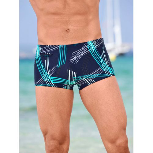 Badehose FEEL GOOD, Herren, Gr. 6, Normalgrößen, blau (marine), Polyamid, Elasthan, Badehosen